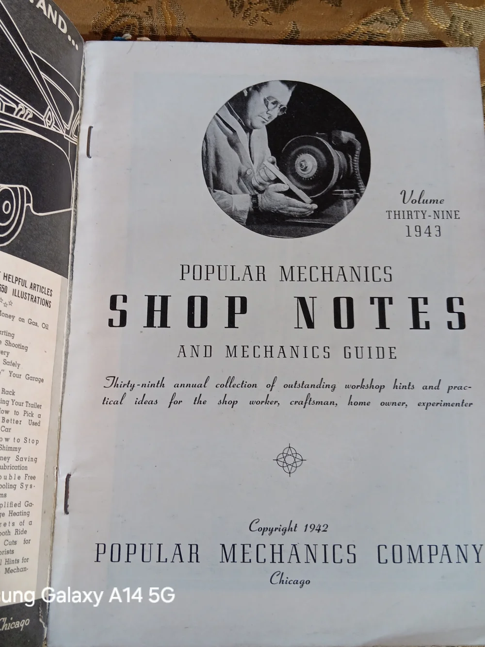 Shop Notes Vintage-Style Notebook - Blue Cover